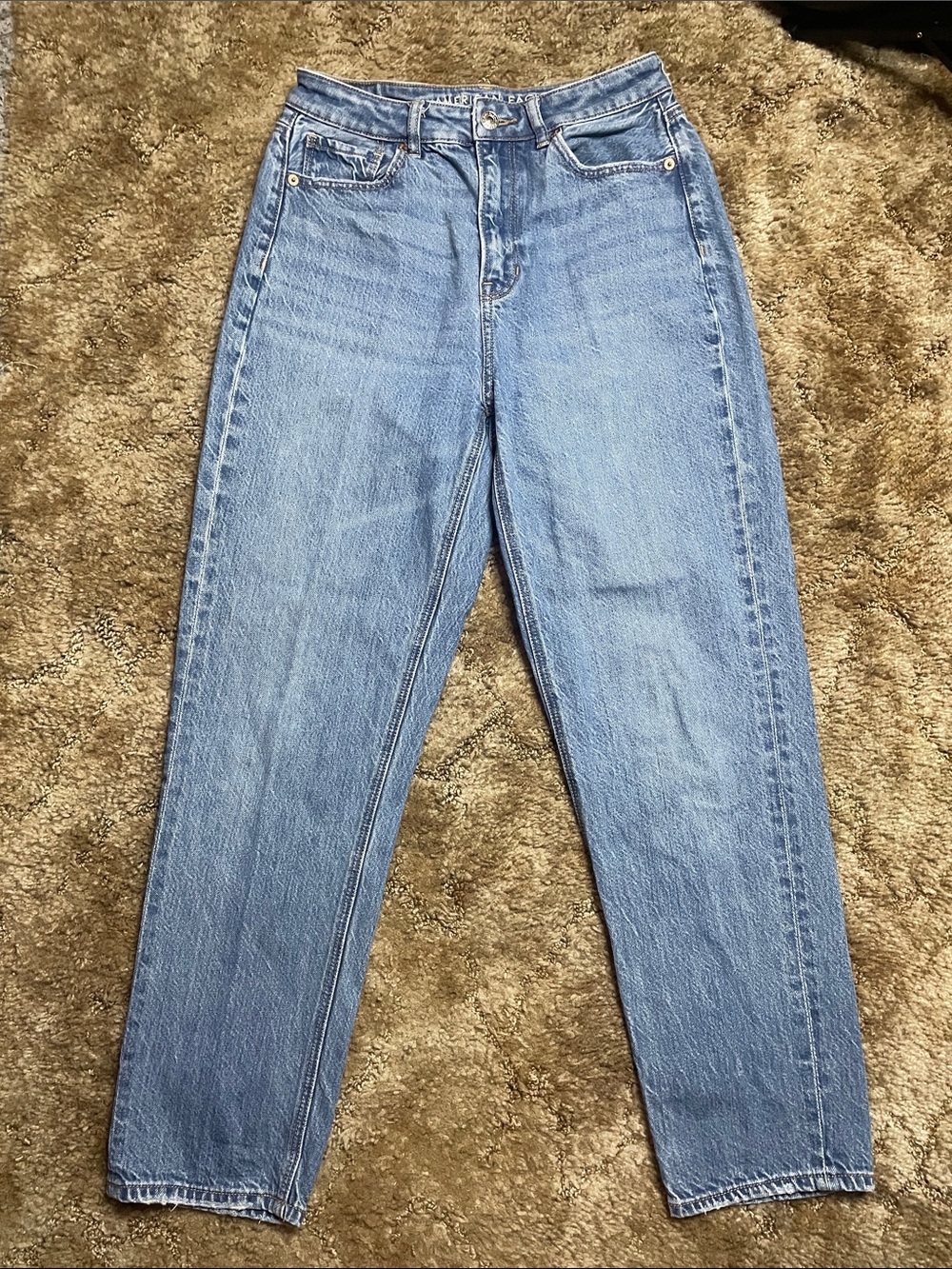 American Eagle Comfort Stretch Waistband Mom Straight Jean Size 4 Regular - Picture 3 of 6